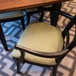 Fabulous Fabric on Chairs in Dining Room