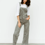CORDUROY FLARE BOTTOM OVERALLS